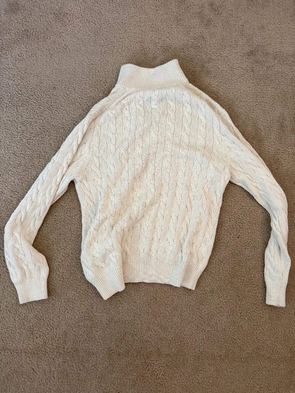 J Crew White Knit Sweatshirt Men's Large